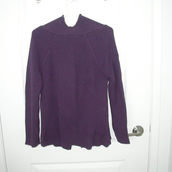Burgundy Drape Collar Cardigan - Picture 4 of 7
